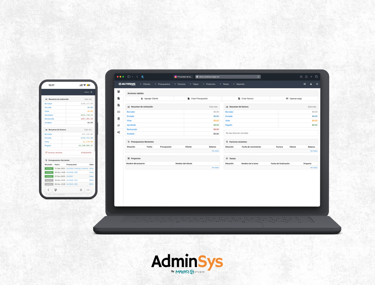 AdminSys Dashboard